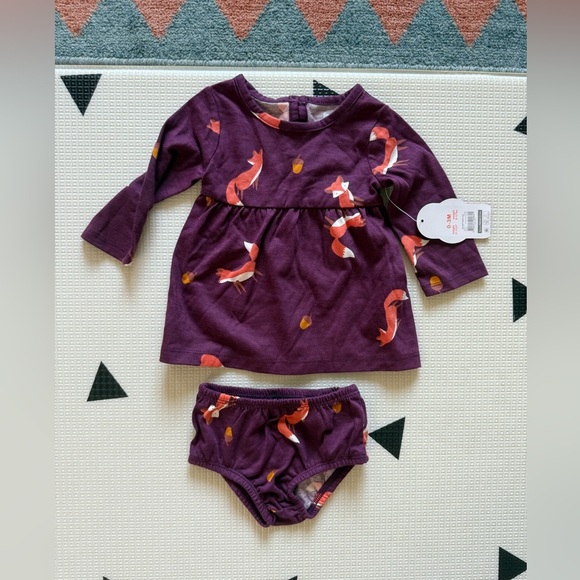 Wonder Nation|Baby girl Purple Fox Print Kids Dress Set with bloomers,NWT••• - Picture 5 of 5